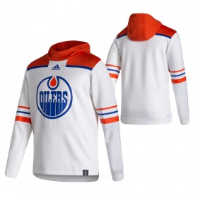 Edmonton Oilers Blank 2020-21 Reverse Retro Hoodie Sawyer - Mannen